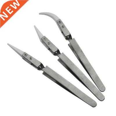 3pcs New Non Conductive Ceramic Tweezers IC SMD SMT Reverse