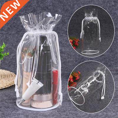 1PC Transparent PVC Drawstring Cosmetic Storage Bag Travel