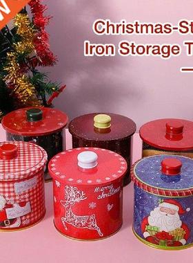 Christmas Candy Gift Box Tinplate Sweet Jar Metal Box With