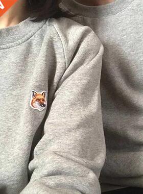 Rowling Chic Fox Head Embroidery Women Sweatshirts Winter Lo