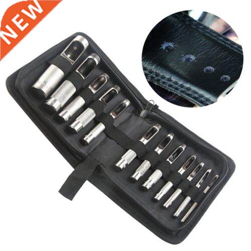 12 Pcs Multifunction 3-19mm Round Steel Leather Craft Hollow