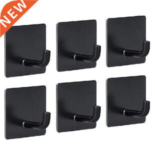 New 6Pcs Adhesive Hooks Duty Towel Hooks for Bathrooms
