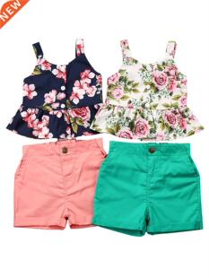 Baby Summer Clothing 1-6y Floral Newborn Baby Girl 2pcs Clot