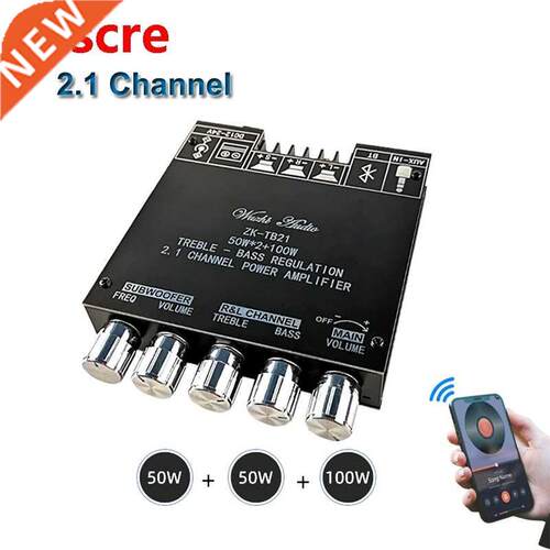 2*50W+100W Bluetooth-Compatible TPA3116D2 Power Subwoofer Am