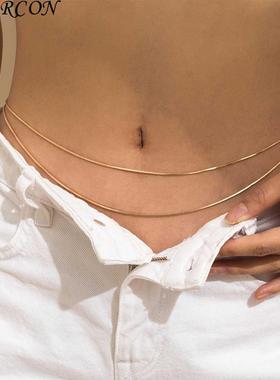 Retro Statement Exquisite Minimalism Layered Waist Chain Wom