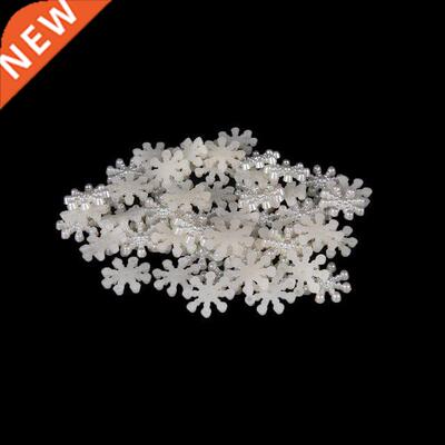 50Pcs Snowflake Scrapbook Embellshment Chrstmas Weddng De