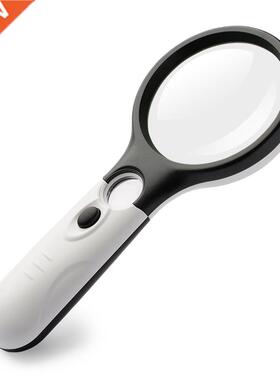 3 LED Light 45X Handheld Magnifier Reading Magnifying Glass