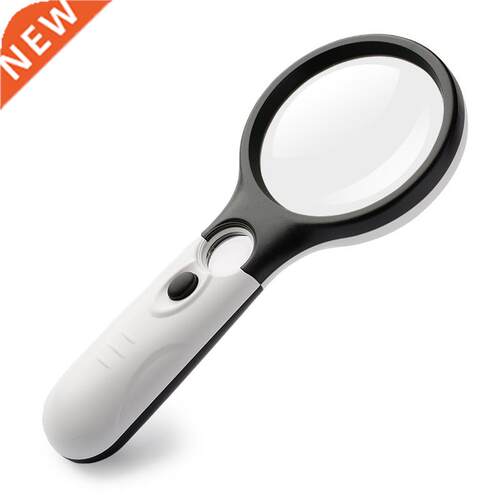 3 LED Light 45X Handheld Magnifier Reading Magnifying Glass