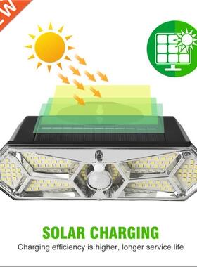 158/168 LED Solar Light Motion Sensor Wall Lamp Waterproof