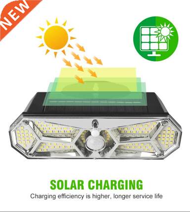 158/168 LED Solar Light Motion Sensor Wall Lamp Waterproof