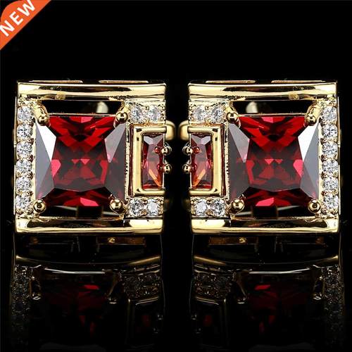 Tough Square Zircon Stone Cufflinks for Man Luxury Shirt Sui