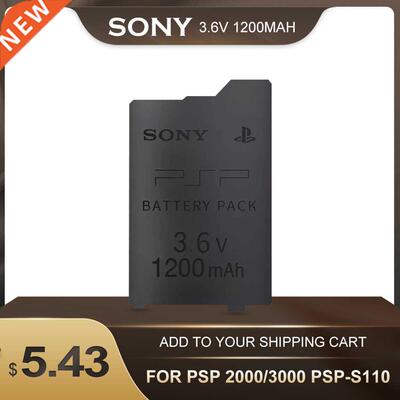 3.6V SONY 1200mAh Lithium Rechargeable Battery Pack for PSP