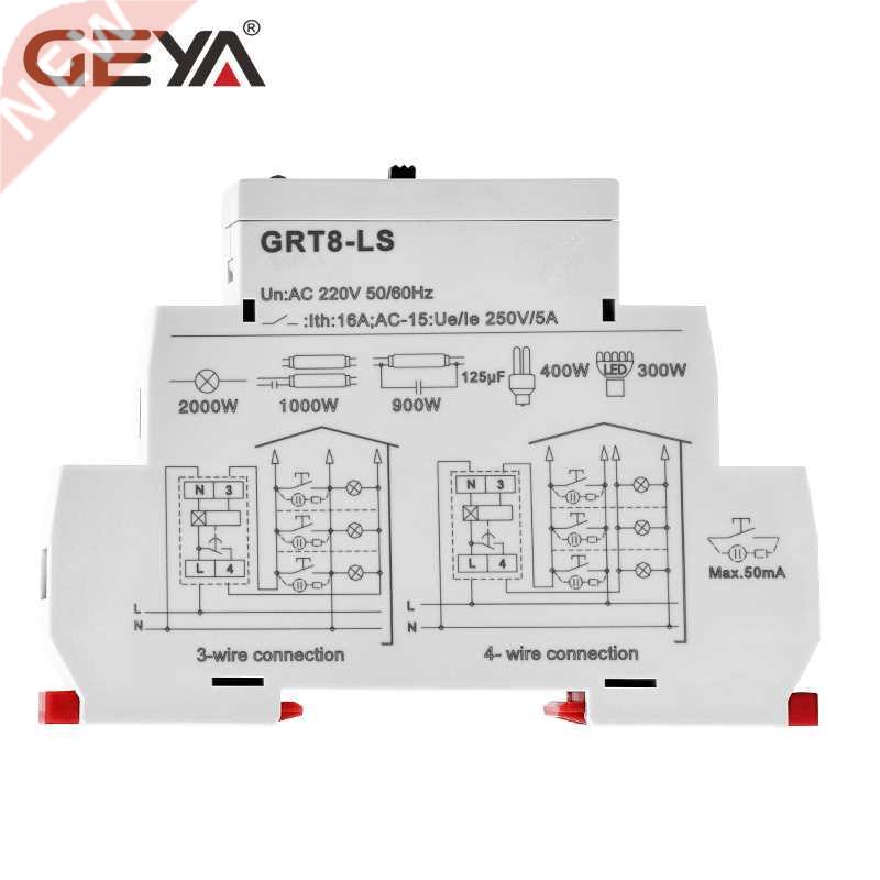 Free Shipping GRT8-LS Din rail Staircase Switch Lighting Ti