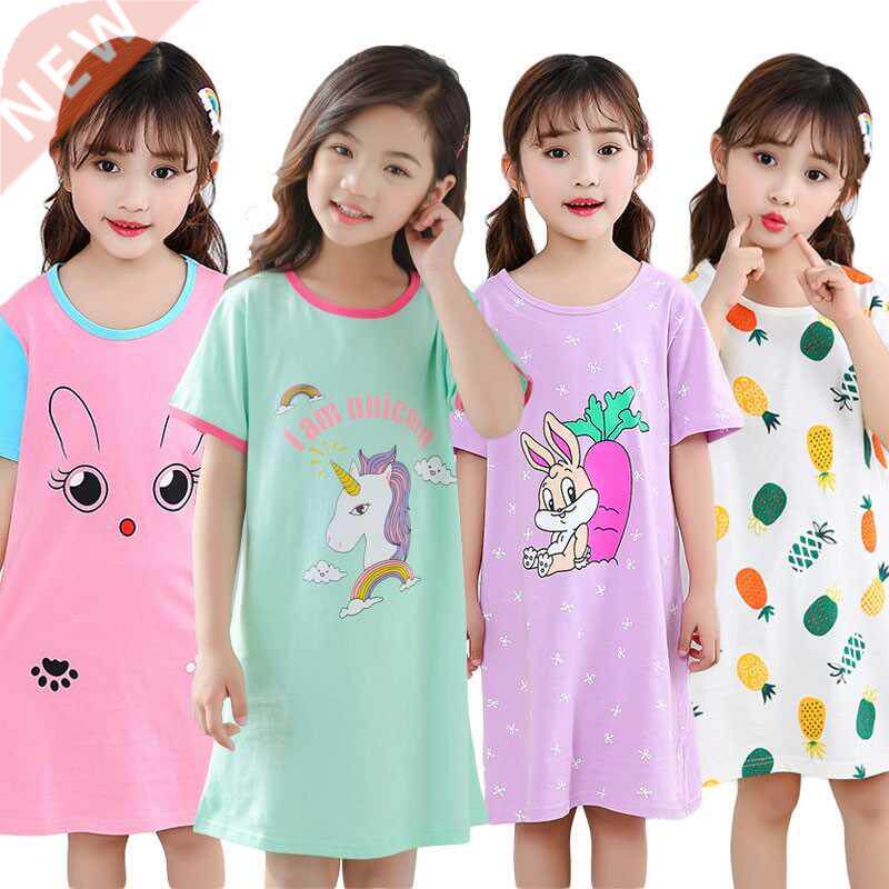 Unicorn Cotton Nightdress Little Teen Girl Pajamas Dresses C