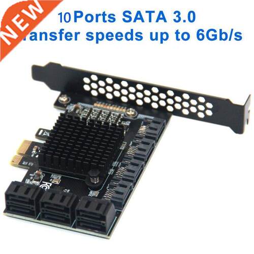 SATA PCIE 1X Adapter 2/4/6/10 Ports PCIE X4/X8/X16 to SATA 3