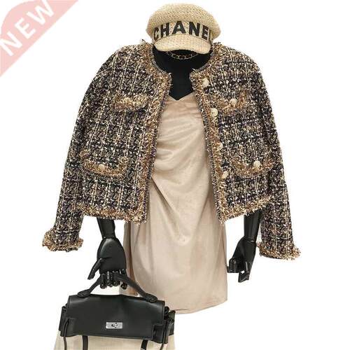 High-quality Temperament Ladies style tweed women short Jack