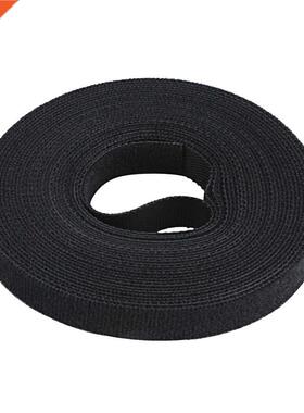 Black Nylon Cable Manager Winder Cable Clip Ties Belting