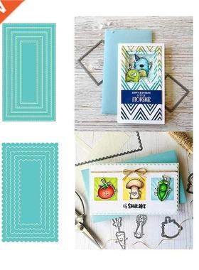 Popular Stitched Scallop Mini Slim Stacklets Slimline Metal