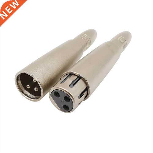 Metal XLR 3 Pin Female Male Plug to 6.5mm Female Jack Connec