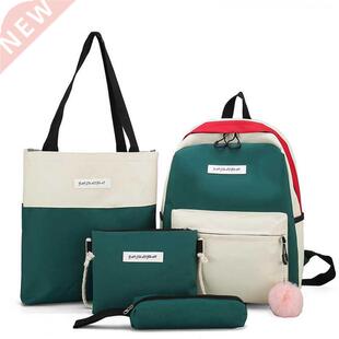 4 Set School Backpack For Teenager Girl Students School Bags