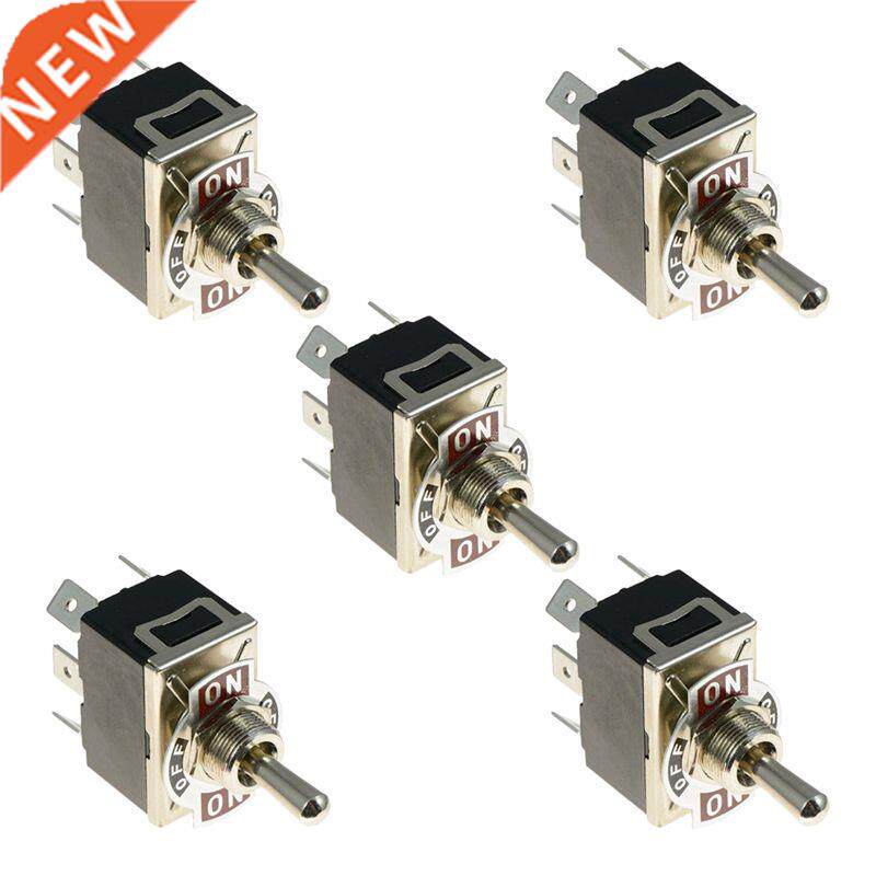5 x ON-OFF-ON Standard Toggle Switch SPDT 15A 125V, 10A 125V