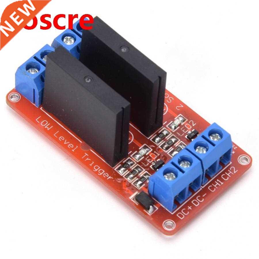 DC 5V SSR Solid-State Relay Module Red 2-Channels High/Low L
