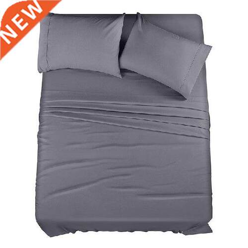 Full Bed Sheets Set - 4 Piece Bedding - Brushed Microfiber