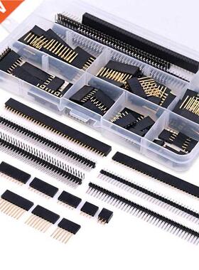 112Pcs 2.54mm Male and Female Pin Header Connector Assortmen