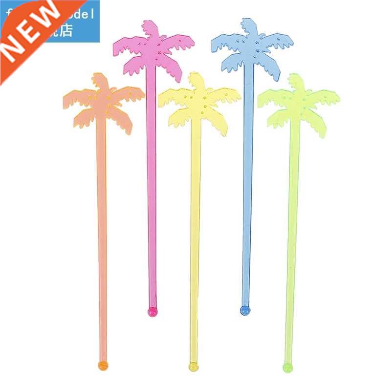 50pcs Coconut Tree Cocktail Swizzle Sticks Drink Stirrer Cof