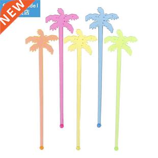 50pcs Coconut Tree Cocktail Swizzle Sticks Drink Stirrer Cof