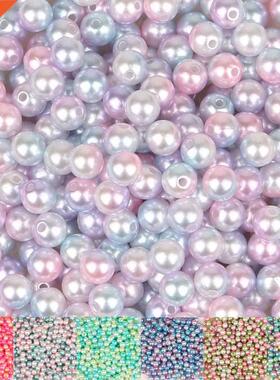 4mm/6mm/8mm/10mm 50-500Pcs ABS Imitation Pearl Beads Round L