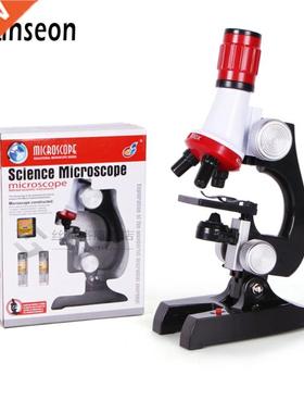 Microscope Kit Lab LED 100X-400X-1200X Home School Science E