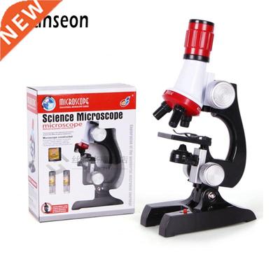 Microscope Kit Lab LED 100X-400X-1200X Home School Science E