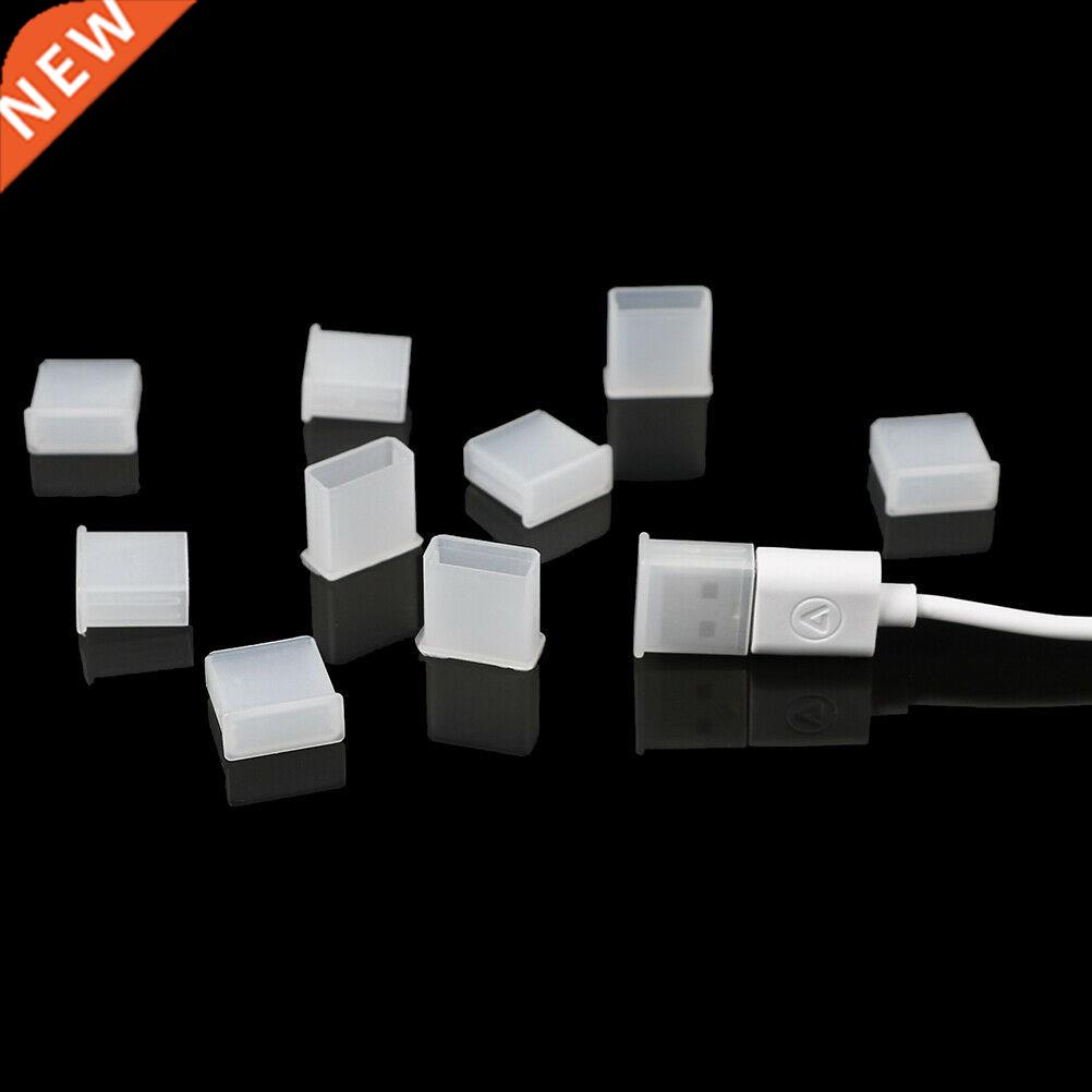 10pcs/lot Plastic USB Male Anti dust Plug Cap Cover Black/W