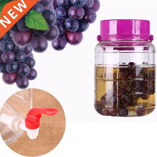 Glass Wine Bottle Plastic Faucet Wine Jar Wine Barrel Water