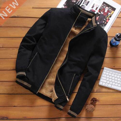 Fleece Jackets Mens Plus Size Casual Jacket Men Bomber male