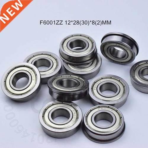 Flange 10pcs F6001ZZ 12*28(30)*8(mm) Free shipping chrome s