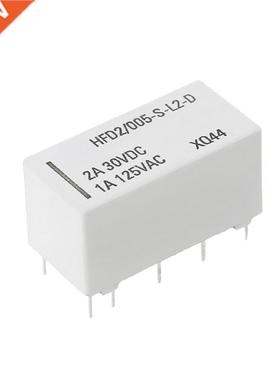 5V Coil Bistable Latching Relay DPDT 2A 30VDC 1A 125VAC HFD2