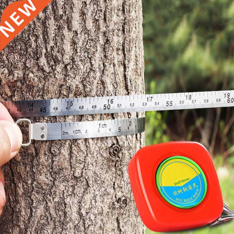 Tree Diameter Tape 2000 Mm Soft Retractable Metal Measuring