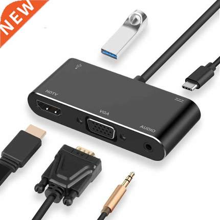 Type-C To RJ45 Gigabit Lan HDMI-compatible VGA SD TF Card Re