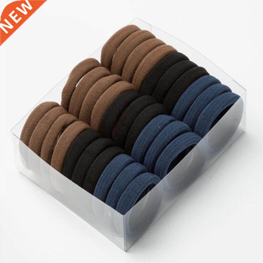 30pcs Girls Solid Color Big Rubber Band tail Holder Gum Head