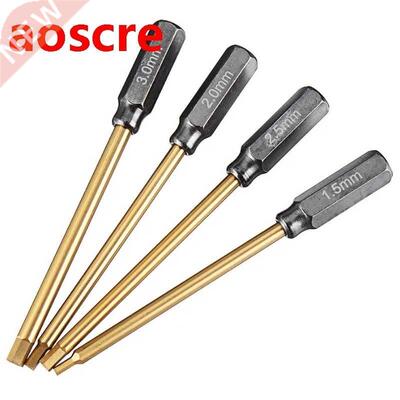 RJX 4pcs Durable Hard Alloy Steel Metal 6.5mm Hex Wrenches