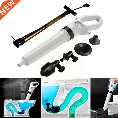 1 Set White High Pressure Pump Cleaner Dredge Toilet Drain