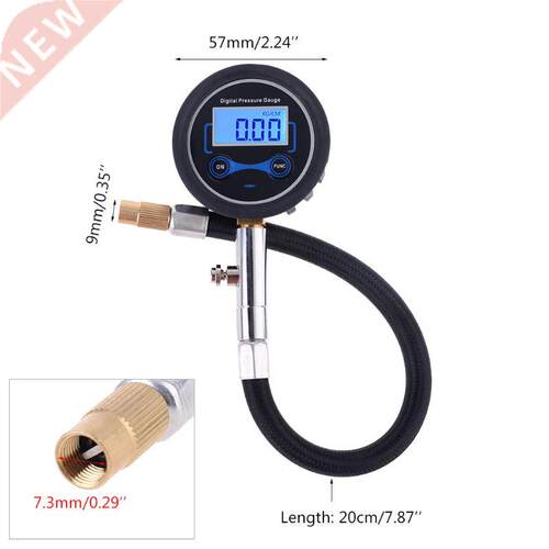 Digital Tire Air Pressure Gauge 200Psi with Adapter Kit for