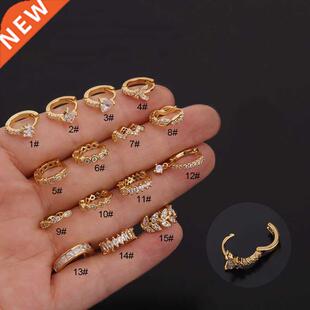 1PCS Nose Hoop Nostril Ring Ear Helix Cartilage Tragus Earr