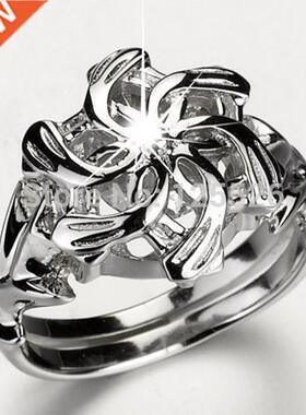 Simple Fashion Jewelry 10kt White Gold Fill Women Wedding En