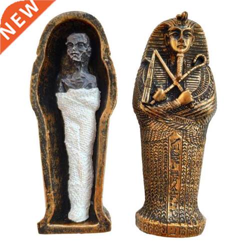 Ancient Egyptian Resin Coffin with Mummy Insert Figurine Egy