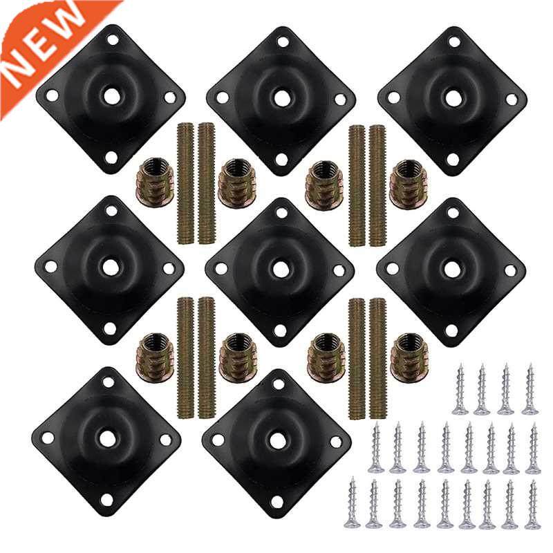 8Sets Flat ounting Plates Furniture Leg Attachent Plates T