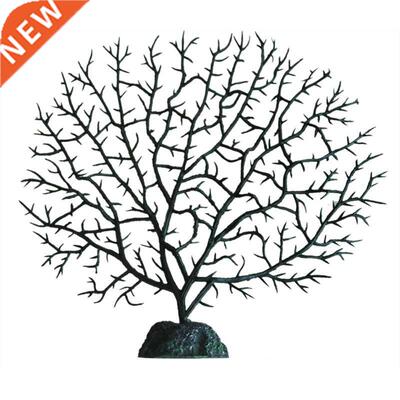 Black Soft Plastic Coral Aquarium Simulation Underwater Orna