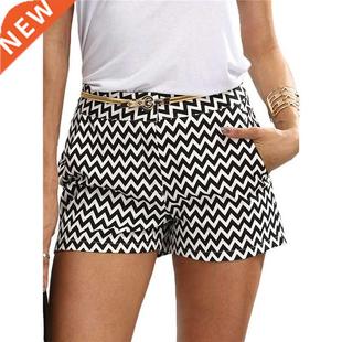 GAOKE New Fashion Plaid Shorts Woman Shorts Summer Black and